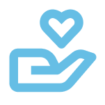 Hand holding a heart