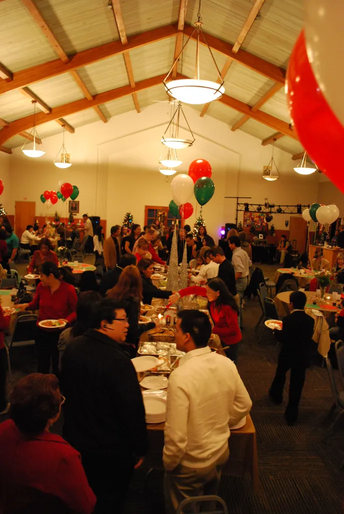 Young people celebrating at a party